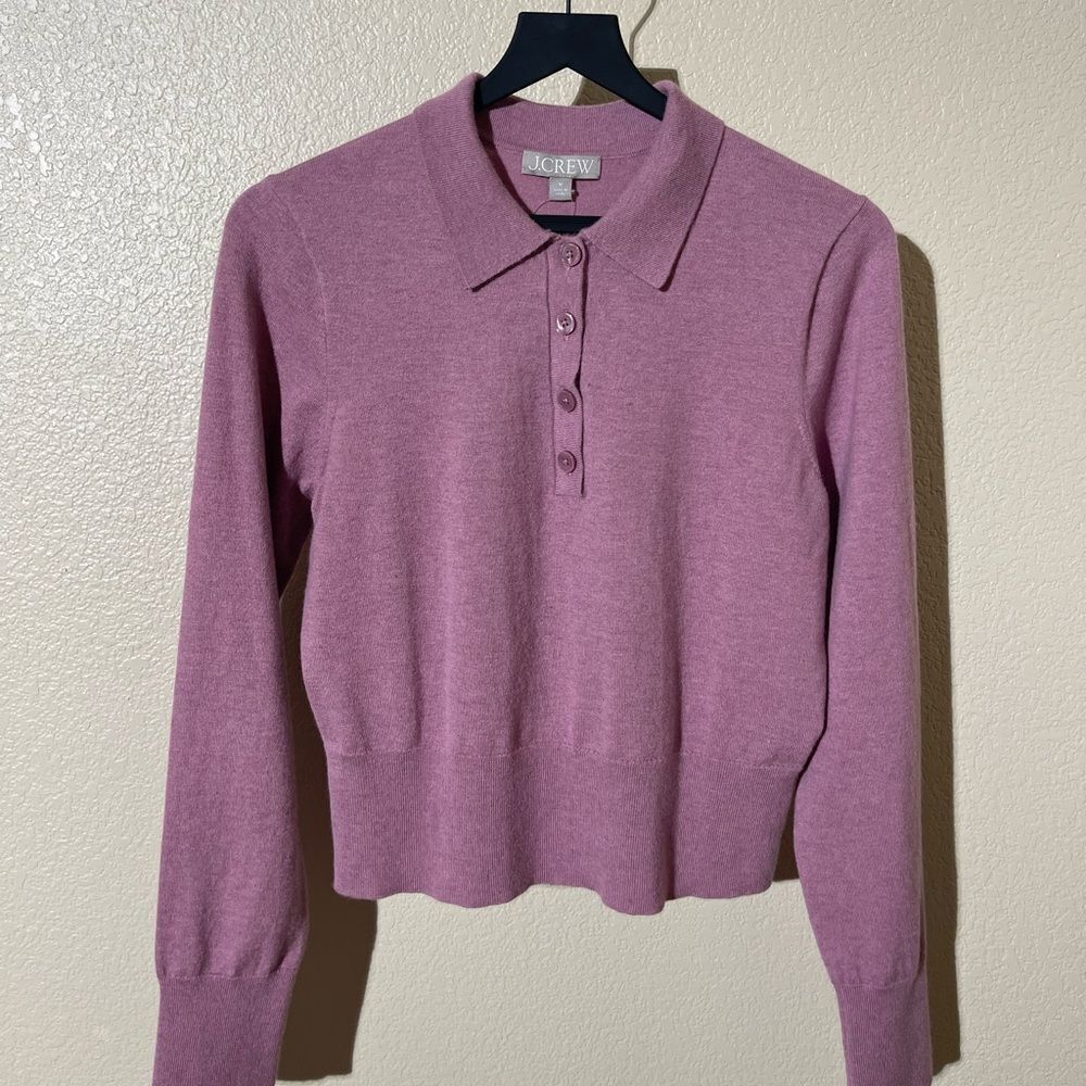 J. Crew Women's Mauve Button Down Sweater NWT - image 1